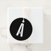 Moderne gepersonaliseerde vette monogram en naam bedankjes labels (In situ)