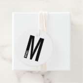 Moderne gepersonaliseerde vette monogram en naam bedankjes labels (In situ)