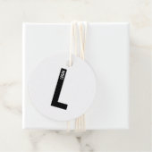 Moderne gepersonaliseerde vette monogram en naam bedankjes labels (In situ)