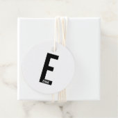 Moderne gepersonaliseerde vette monogram en naam bedankjes labels (In situ)