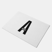 Moderne gepersonaliseerde vette monogram en naam deurmat (Schuin)