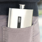 Moderne gepersonaliseerde vette monogram en naam flacon (Voorbeeld)