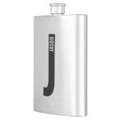 Moderne gepersonaliseerde vette monogram en naam flacon (Links)