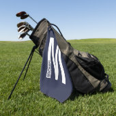 Moderne gepersonaliseerde vette monogram en naam golfhanddoek (Groen)