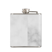 Moderne gepersonaliseerde vette monogram en naam heupfles (Achterkant)