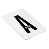 Moderne gepersonaliseerde vette monogram en naam magneet (Rechterzijde)