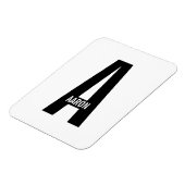 Moderne gepersonaliseerde vette monogram en naam magneet (Linkerzijde)