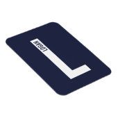 Moderne gepersonaliseerde vette monogram en naam magneet (Rechterzijde)