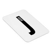 Moderne gepersonaliseerde vette monogram en naam magneet (Rechterzijde)