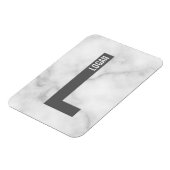 Moderne gepersonaliseerde vette monogram en naam magneet (Linkerzijde)