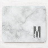 Moderne gepersonaliseerde vette monogram en naam muismat (Voorkant)