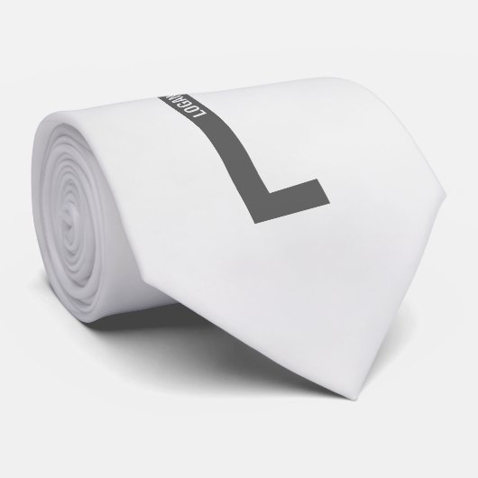 Moderne gepersonaliseerde vette monogram en naam stropdas (Opgerold)