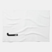 Moderne gepersonaliseerde vette monogram en naam theedoek (Horizontaal)
