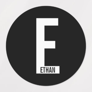 Moderne gepersonaliseerde vette monogram- en naaml labels