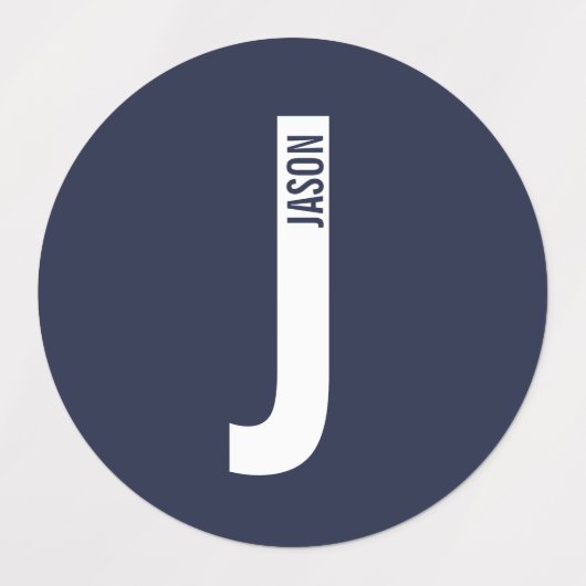 Moderne gepersonaliseerde vette monogram- en naaml labels (Design 1)