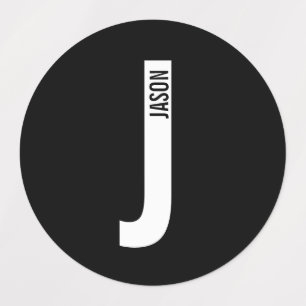 Moderne gepersonaliseerde vette monogram- en naaml labels