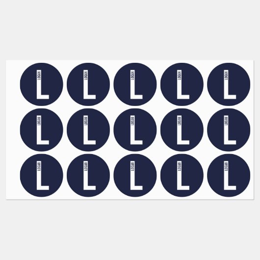Moderne gepersonaliseerde vette monogram- en naaml labels (Vel)