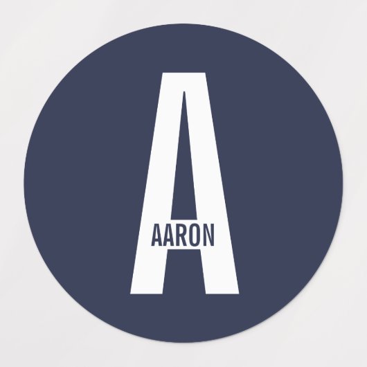 Moderne gepersonaliseerde vette monogram- en naaml labels (Design 1)