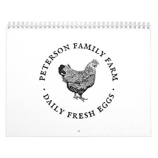 Moderne Gepersonaliseerde Vintage Ei Kalender (Hoes)