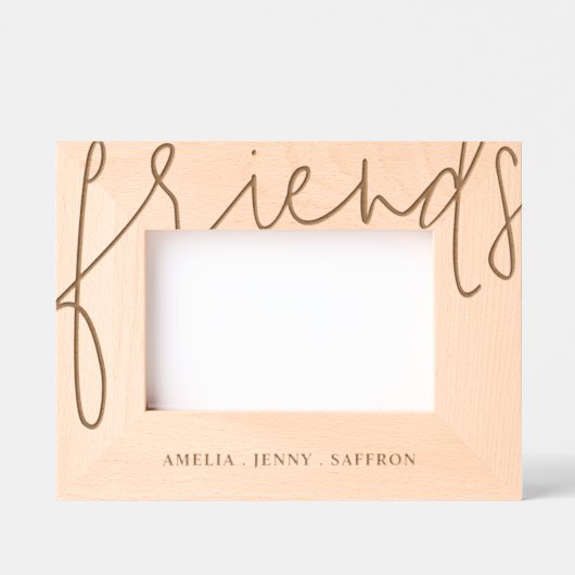 Moderne Gepersonaliseerde Vrienden Foto Gegraveerde Lijstjes (Voorkant)