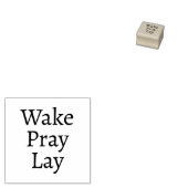 Moderne gepersonaliseerde Wake Pray Lay Egg Rubberstempel (Gestempeld)