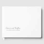 Moderne Gepersonaliseerde Wedding Script Naam Gastenboek (Voorkant)