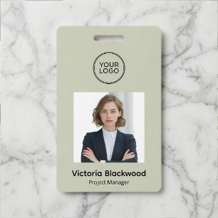 Moderne gepersonaliseerde werknemersfoto ID-badge Badge