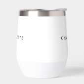 Moderne Gepersonaliseerde Witte Wijn Tumbler (Links)