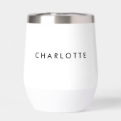 Moderne Gepersonaliseerde Witte Wijn Tumbler (Achterkant)