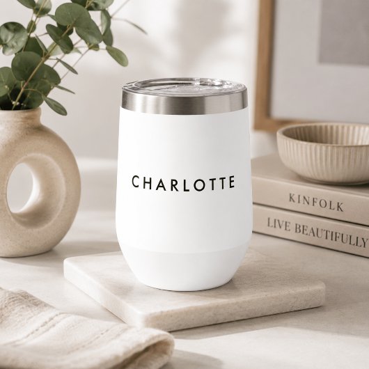 Moderne Gepersonaliseerde Witte Wijn Tumbler