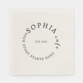 Moderne gepersonaliseerde zakelijke Logo cocktail Servet (Voorkant)