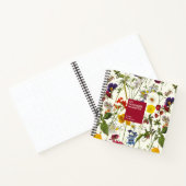 Moderne geperste bloemen Elegant patroon Notitieboek (Binnen)