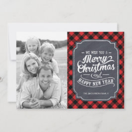 Moderne geplakte kerstkaarten feestdagenkaart