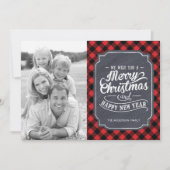 Moderne geplakte kerstkaarten feestdagenkaart (Voorkant)