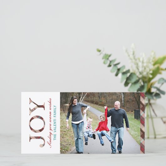 Moderne geplakte kerstkaarten feestdagenkaart (Staand voorkant)