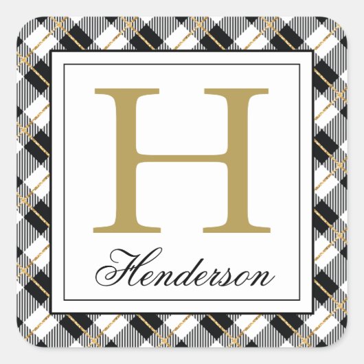 Moderne geprogrammeerde Gold Accents voor gefingee Vierkante Sticker (Voorkant)