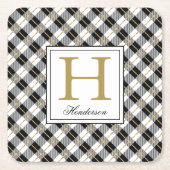 Moderne, geprogrammeerde goudcheques kartonnen onderzetters (Voorkant)