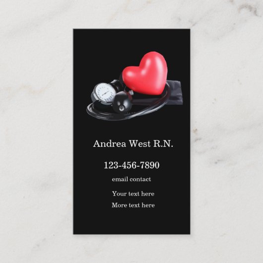 Moderne geregistreerde verpleegkundige Visitekaart Visitekaartje (Voorkant)