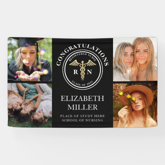 Moderne geregistreerde verpleegster RN Medische Af Spandoek (Horizontaal)