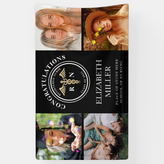 Moderne geregistreerde verpleegster RN Medische Af Spandoek (Verticaal)