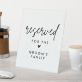 Moderne gereserveerde boodschappen voor huwelijksw reclamebord met voetstuk (Insitu)