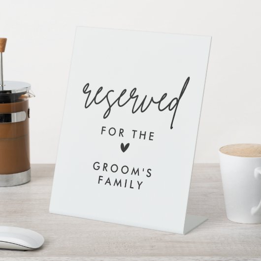 Moderne gereserveerde boodschappen voor huwelijksw reclamebord met voetstuk (Insitu)