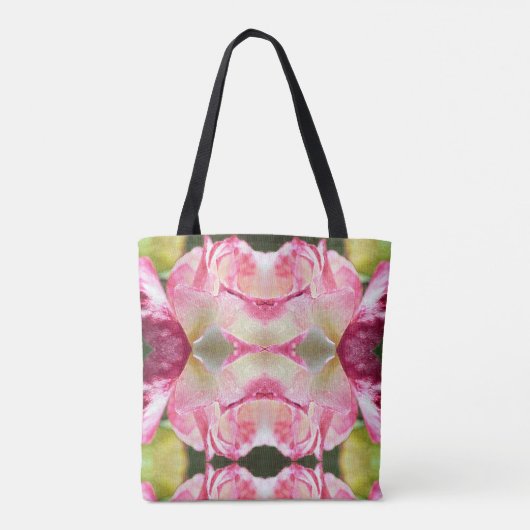 Moderne geroosde monogram tote bag (Achterkant)