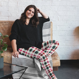 Moderne geruite kerst   Happy Merry Joyful Leggings