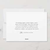 Moderne geruite Kerstmis aangepaste gezinsfoto Feestdagenkaart (Achterkant)