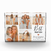 Moderne geschenkdoos met raster voor beste vriende fotoblokken (Voorkant)