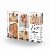 Moderne geschenkdoos met raster voor beste vriende fotoblokken (Rechts)