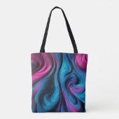 Moderne Geschenken Voor Haar-Blauw en Fuchsia- Tote Bag (Achterkant)