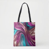 Moderne Geschenken Voor Haar- Magenta, Turquoise e Tote Bag (Voorkant)