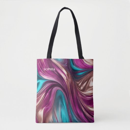 Moderne Geschenken Voor Haar- Magenta, Turquoise e Tote Bag (Voorkant)